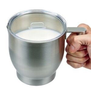(2) Capresso Froth Select Stainless Steel Milk Pitchers